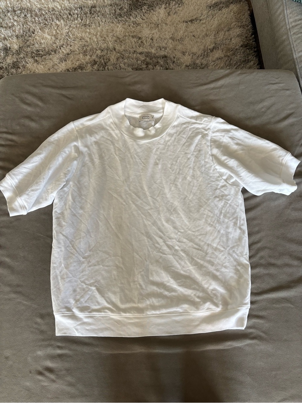 AYR Pima Cotton Lightweight Short Sleeve Tee Shirt Neutral Minimalist Medium